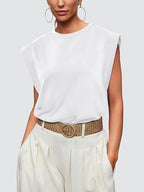 Cap Sleeve Tops for Women Summer Top Basic Tee Shirts Business Casual Tank Loose Fit 2026 Fashion