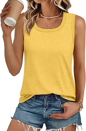 Womens Tank Tops Square Neck 2026 Summer Tops Clothes Outfits Fashion