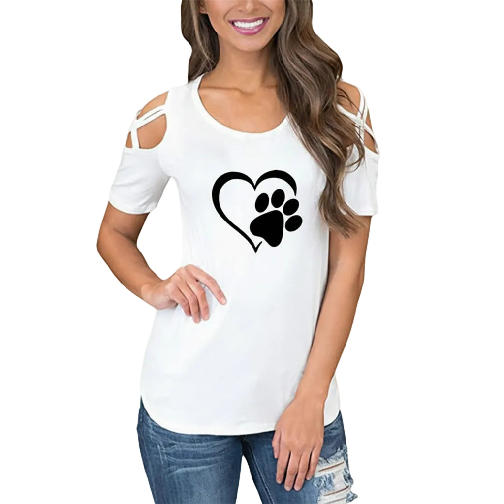 Women’s printed t shirt back view
