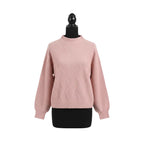 Modern style knit solid color half neck sweater for women