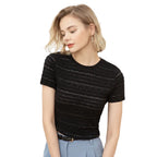 Women’s lace t shirt slim fit front view