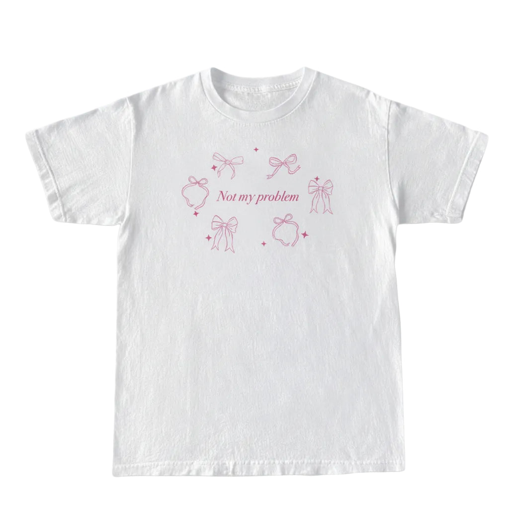 Women’s ribbon bow t shirt side view